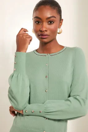 Lipsy Ladder Trim Knitted Crew Neck Cardigan    